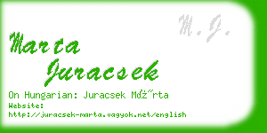 marta juracsek business card